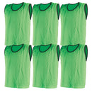 Mesh Training Bib Large, Green, Set of 6 