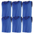 Mesh Training Bib Medium, Blue, Set of 6 