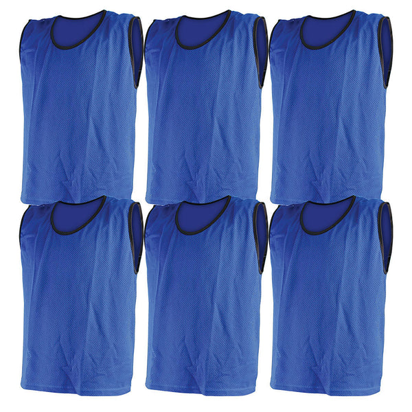 Mesh Training Bib Medium, Blue, Set of 6 