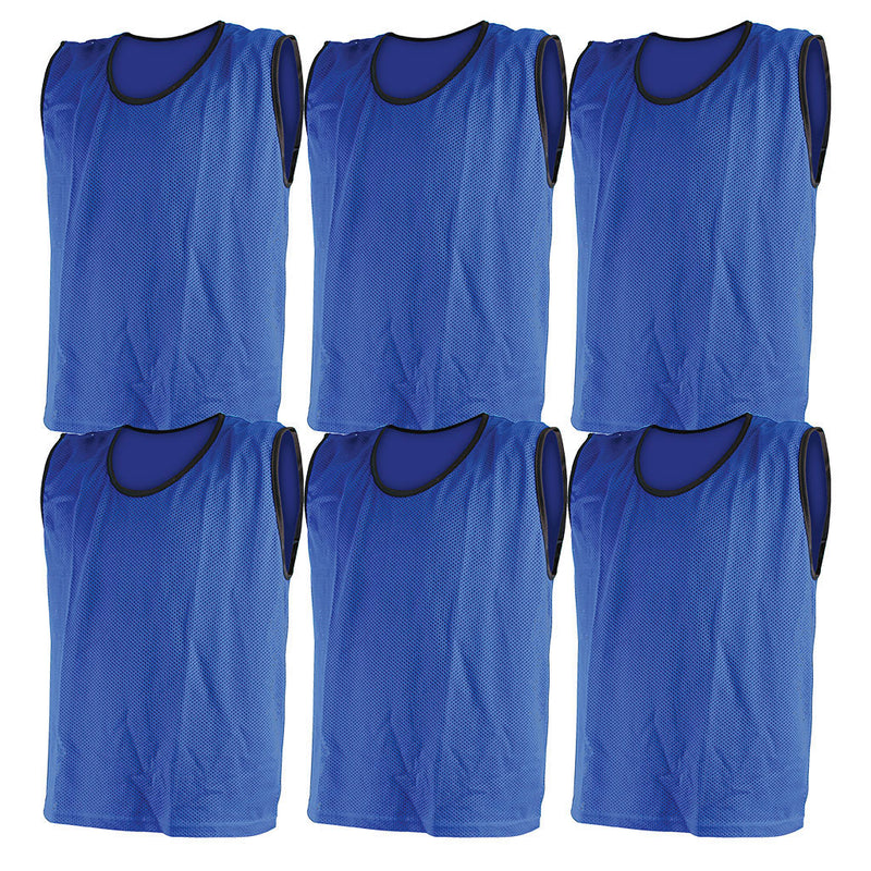 Mesh Training Bib Medium, Blue, Set of 6 