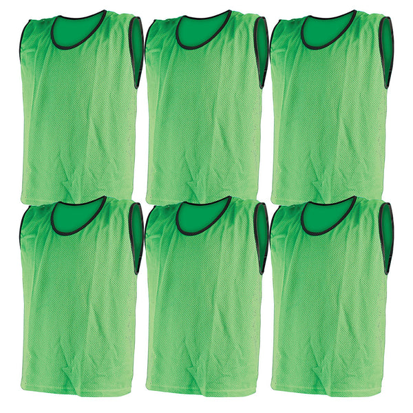 Mesh Training Bib Small, Green, Set of 6 