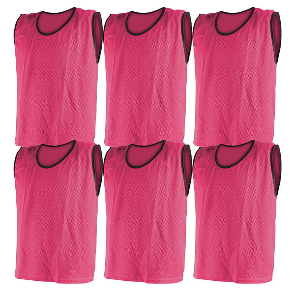 Mesh Training Bib Small, Pink, Set of 6