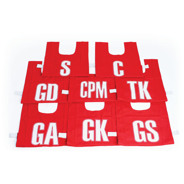 High 5 Netball Bib Red, Set of 8