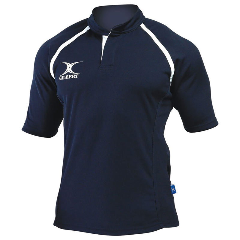 Gilbert xact Rugby Match Shirt Monochrome Navy Blue x Large