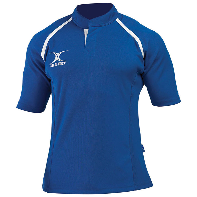 Gilbert xact Rugby Match Shirt Monochrome Royal Blue Small