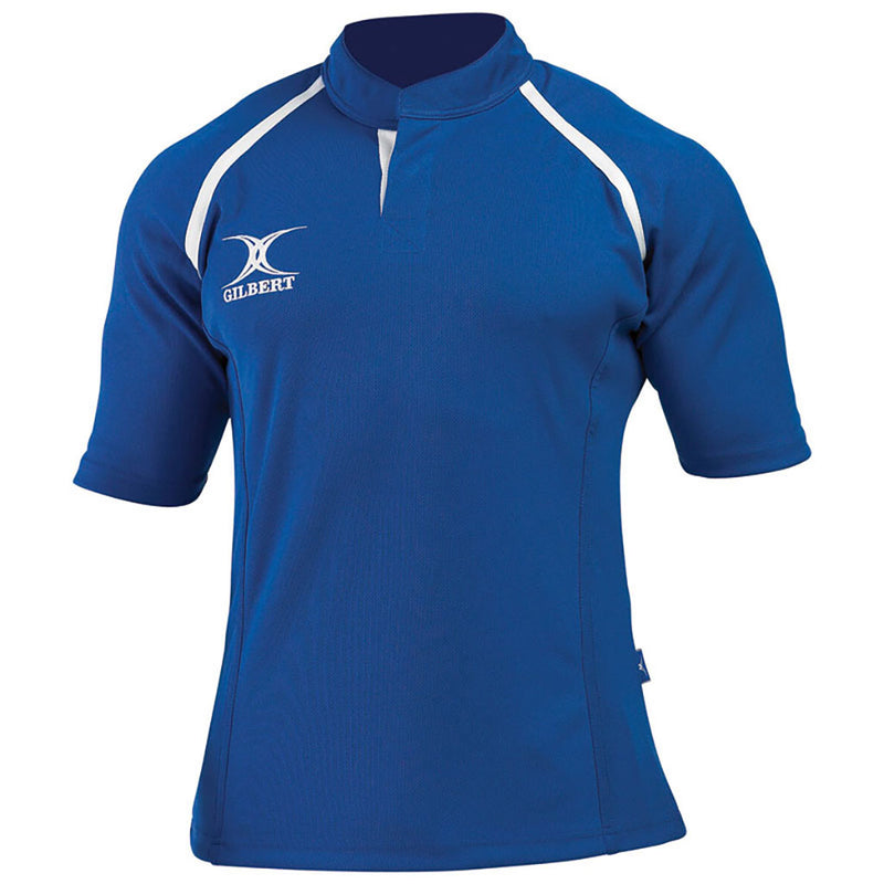 Gilbert xact Rugby Match Shirt Monochrome Royal Blue xx Small