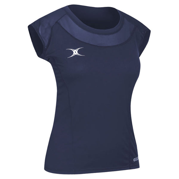 Gilbert Vixen Netball Top Navy Blue, Size 10