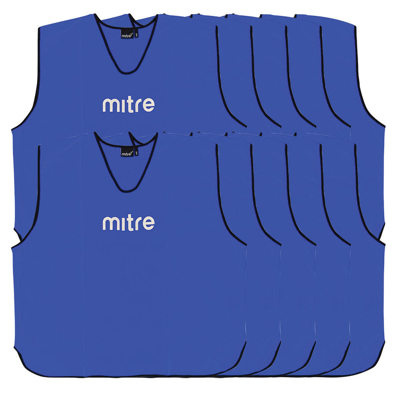 Mitre Core Training Bib Blue, Medium, Set of 10