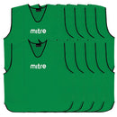 Mitre Core Training Bib Green, Large, Set of 10