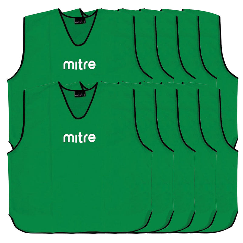 Mitre Core Training Bib Green, Small, Set of 10