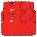 Mitre Core Training Bib Red, Small, Set of 10