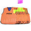Mitre Pro Reversible Training Bib Orange/Royal Blue, Large, Set of 10