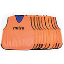 Mitre Pro Reversible Training Bib Orange/Royal Blue, Small, Set of 10
