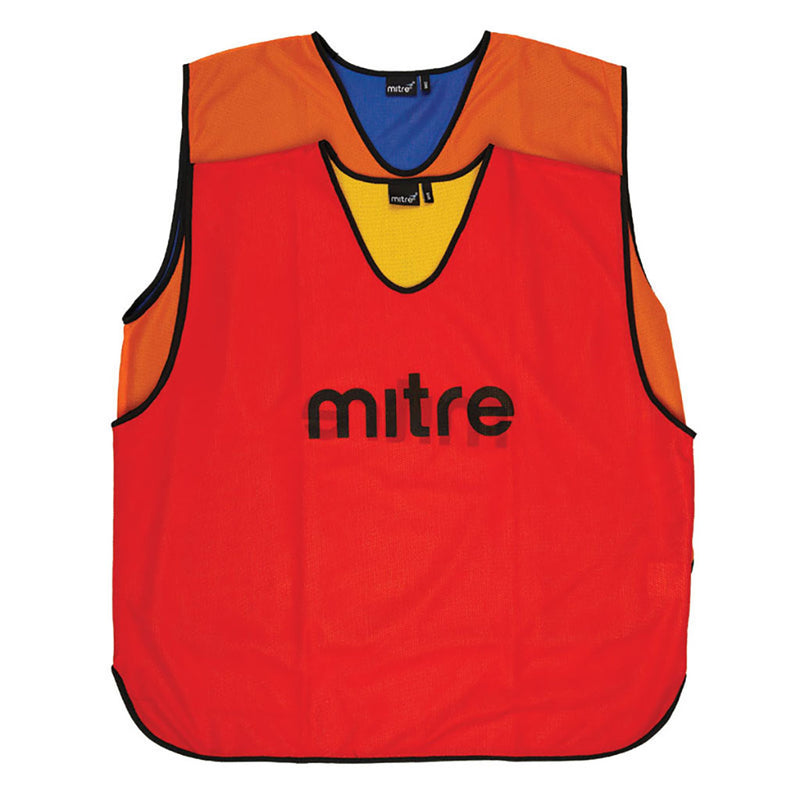Mitre Pro Reversible Training Bib Red/Yellow, Medium