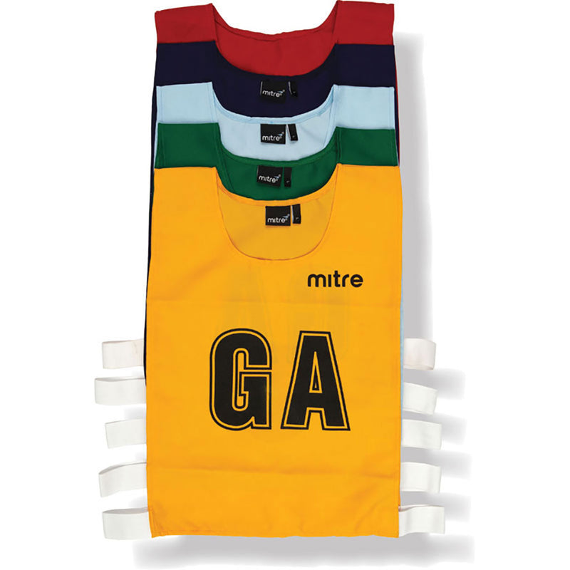 Mitre Pro Netball Bib Set Emerald, Large, Set of 7