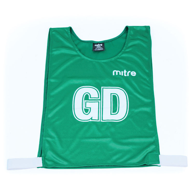 Mitre Pro Netball Bib Set Emerald, Medium, Set of 7