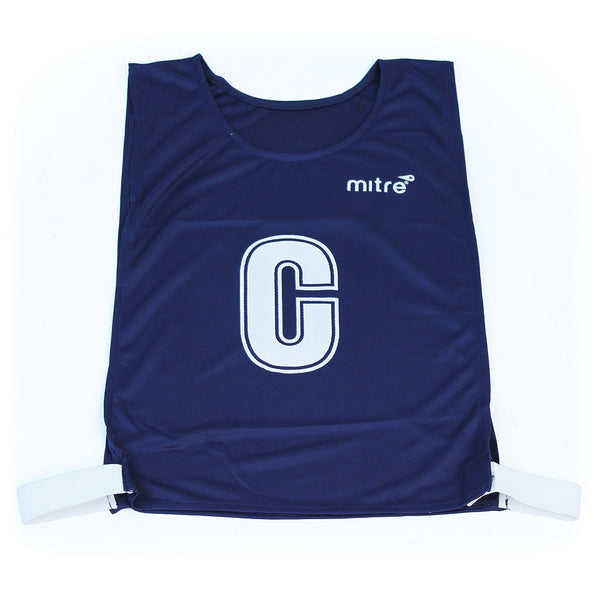Mitre Pro Netball Bib Set Navy Blue, Medium, Set of 7