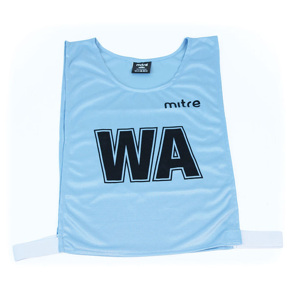 Mitre Pro Netball Bib Set Sky, Large, Set of 7