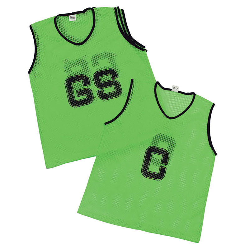 Mesh Netball Bib Set Green, Large, Set of 7