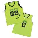 Mesh Netball Bib Set Yellow, Large, Set of 7
