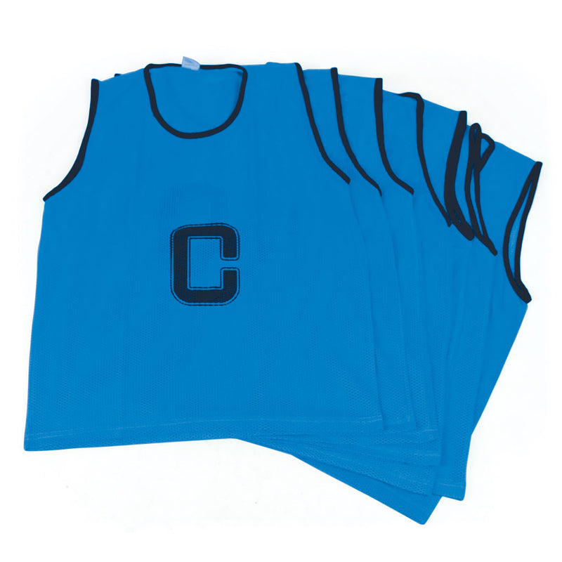 Mesh Netball Bib Set Blue, Medium, Set of 7