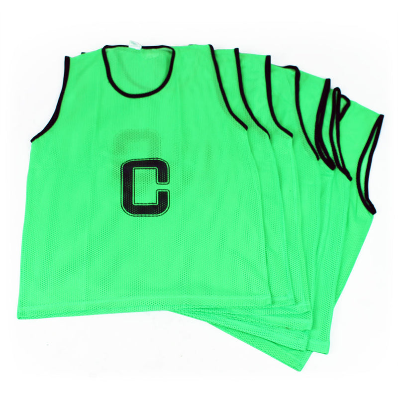 Mesh Netball Bib Set Green, Medium, Set of 7