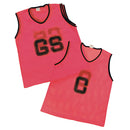 Mesh Netball Bib Set Red, Medium, Set of 7