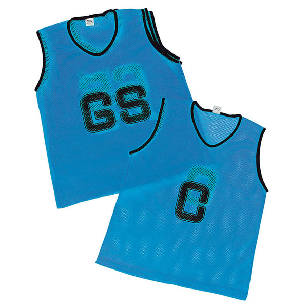 Mesh Netball Bib Set Blue, Small, Set of 7