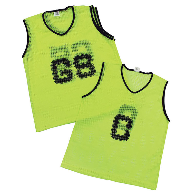 Mesh Netball Bib Set Yellow, Small, Set of 7