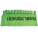 Mesh Training Bib Numbered 1-10 Medium, Green, Set of 10