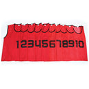 Mesh Training Bib Numbered 1-10 Medium, Red, Set of 10