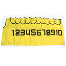 Mesh Training Bib Numbered 1-10 Medium, Yellow, Set of 10