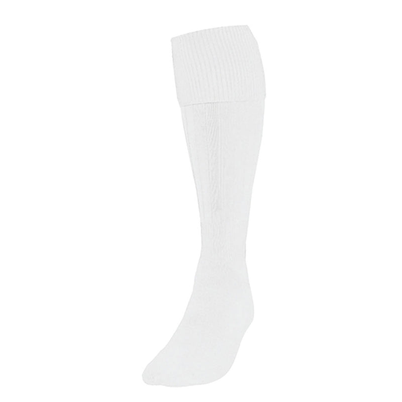 Precision Plain Football Socks White, Senior Size 03-06