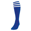 Precision 3 Stripe Football Socks Royal Blue/White, Senior Size 03-06