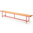 Steel Bench With Upholstered Top 330mm W X 370mm H X 2000mm L, Orange