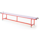 Steel Bench With Upholstered Top 330mm W X 370mm H X 2000mm L, Purple