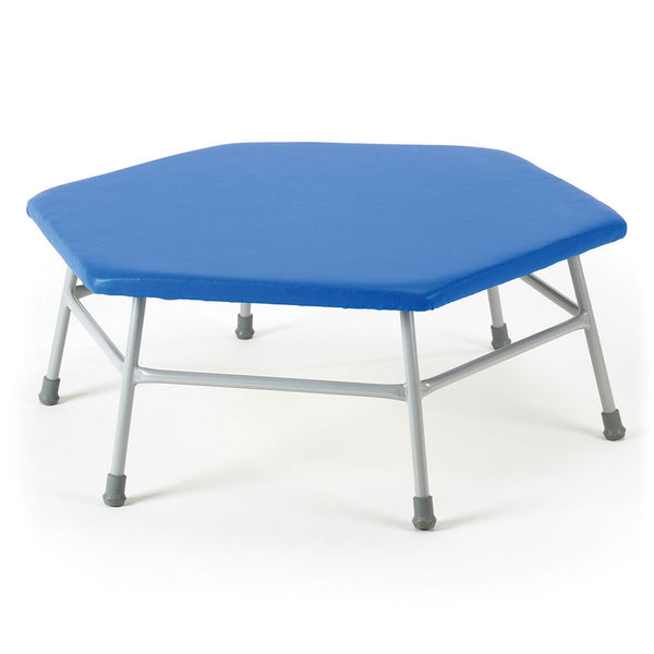 Padded Hexagonal Movement Table 400mm High, Blue Top