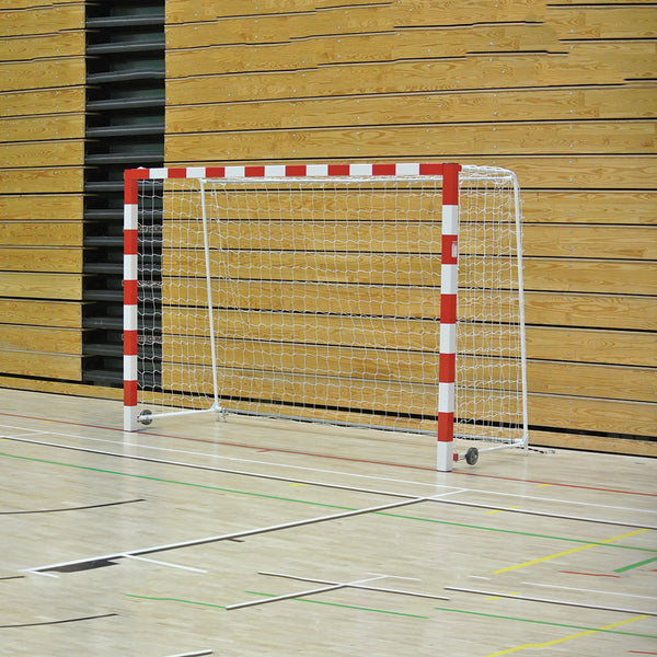 Steel Folding Handball Goal 3 x 2M x 1.3M Runback, Pair