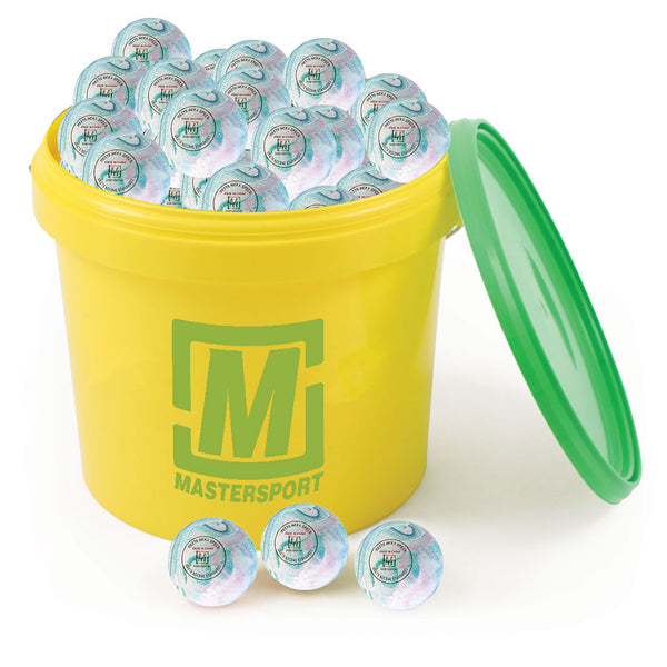 Mastersport Lacrosse Balls Marble White/Pink/Teal, Set of 120