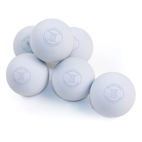 Mastersport Lacrosse Balls White, Set of 6