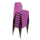 STACKING CLASSROOM CHAIRS SET, Sizemark 5 - 430mm Seat height, Purple, Smartbuy, Set of 8