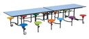 EARLY YEARS RANGE, 12 SEAT EARLY YEARS RECTANGULAR TABLE, Blue Top, Red Seats