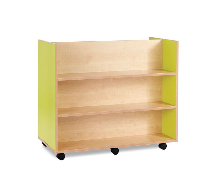 MOBILE LIBRARY UNIT, 3 Straight Shelves, Cyan