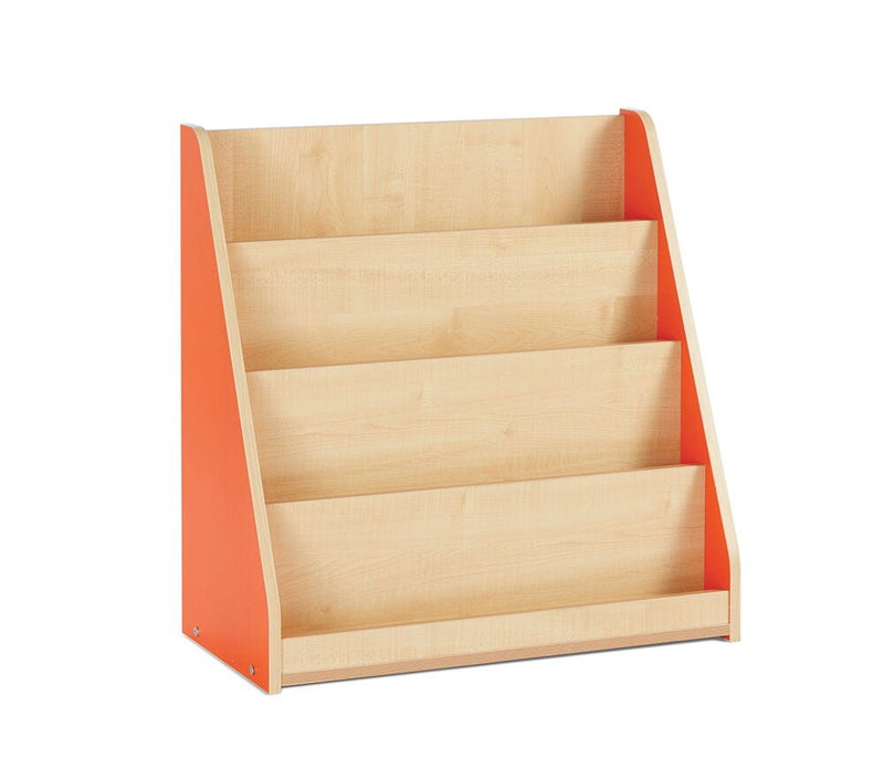 LIBRARY UNIT, 4 Tiered Shelves, Cyan