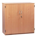 CLASSROOM STORAGE, STOCK CUPBOARD, 1 Fixed & 2 Adjustable Shelves, 1018mm height, Beech