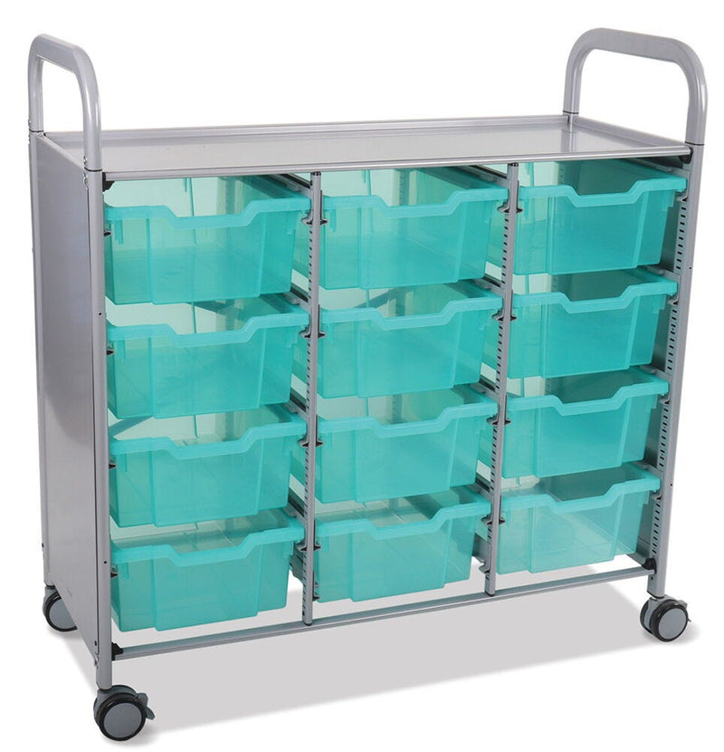 ANTIMICROBIAL RANGE, CALLERO TROLLEYS, Treble, 12 Deep Trays, Translucent