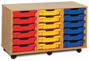 SMARTBUY, MOBILE TRAY UNITS, Shallow Trays, 453 X 617mm height, 1030mm wide, 18 Trays