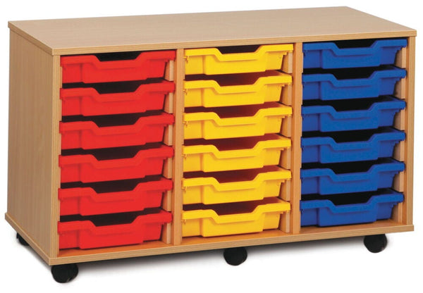 SMARTBUY, MOBILE TRAY UNITS, Shallow Trays, 453 X 617mm height, 1030mm wide, 18 Trays