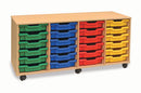 SMARTBUY, MOBILE TRAY UNITS, Shallow Trays, 453 X 617mm height, 1358mm wide, 24 Trays