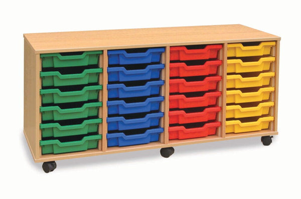 SMARTBUY, MOBILE TRAY UNITS, Shallow Trays, 453 X 617mm height, 1358mm wide, 24 Trays
